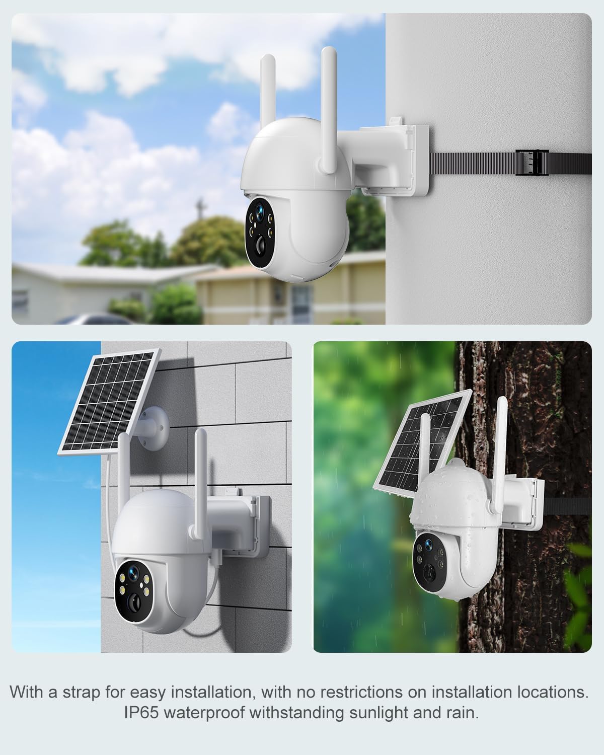 Thumbnail 6 de SANSCO 4G LTE Cellular Solar Security Camera with 2K Colour Night Vision, PTZ 360°, Built-in SIM (UK) – 64GB