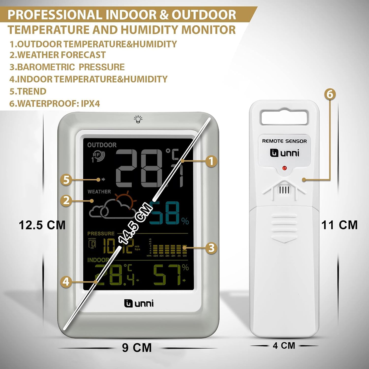 Detalle 1 de Wireless Weather Station Thermometer 100m range