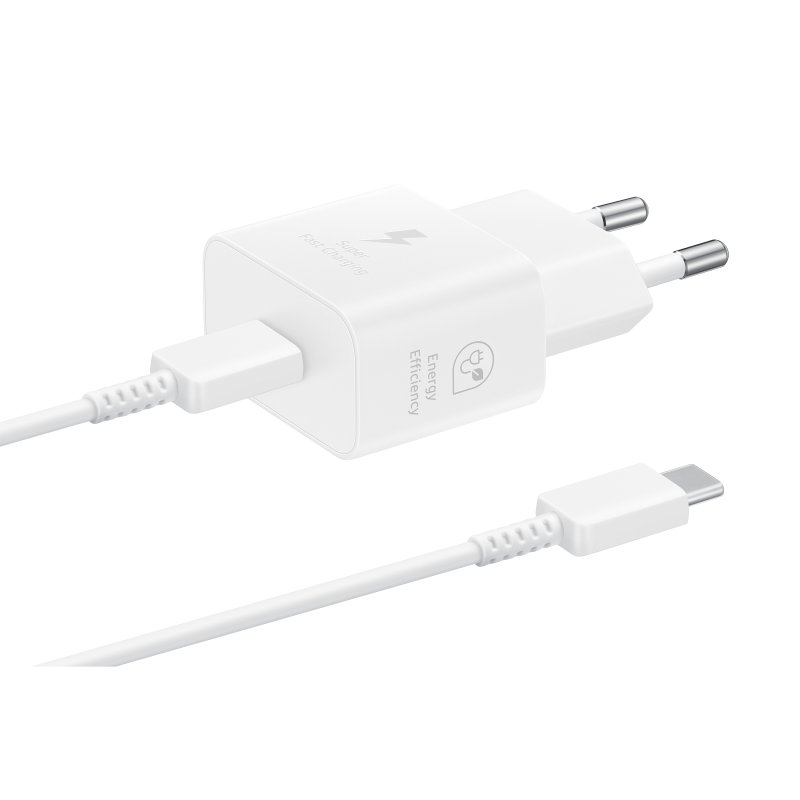 Detalle de Samsung Cargador de Carga Rápida 25W USB-C Blanco