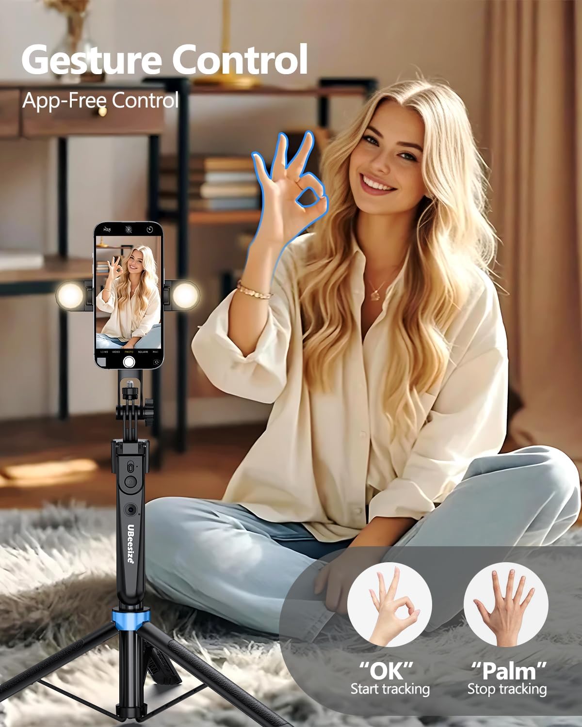 Detalle de UBeesize 70'' Auto Face Tracking Tripod