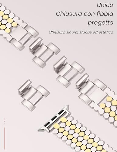 Thumbnail 4 de JJii Sung Bracciale Metallico a Nido d’Ape per iWatch – Compatibilità estesa e stile femminile