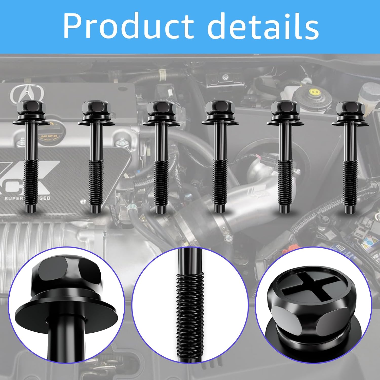 Detalle 1 de Engine air filter box cover screws 41085