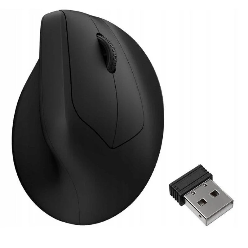 Detalle de Keychron M5-A29: Ratón inalámbrico vertical, 12000 DPI, 8 botones y diseño ergonómico