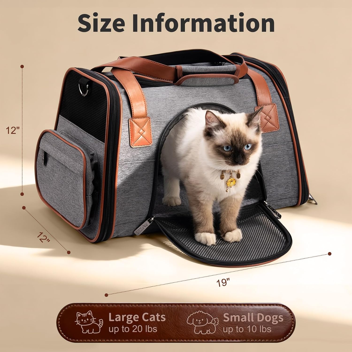 Detalle 2 de Pet Carrier with 900D Oxford Fabric