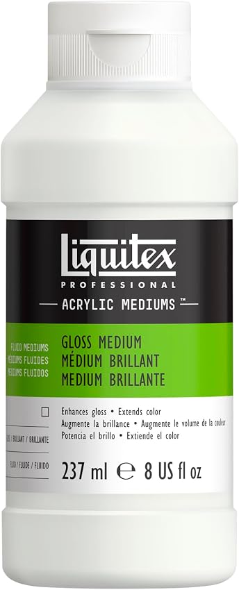 Detalle de Liquitex Médium Fluido barniz brillante 237 ml 🎨