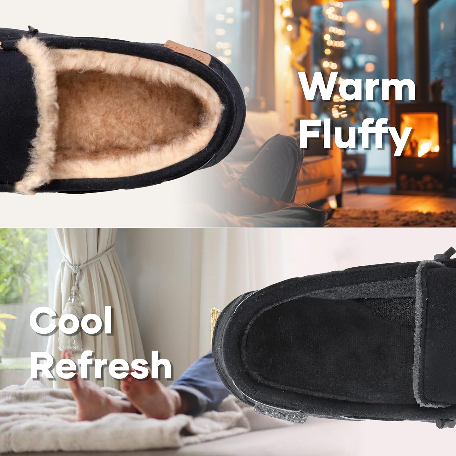 Detalle 2 de Zigzagger Men's Moccasin Slippers