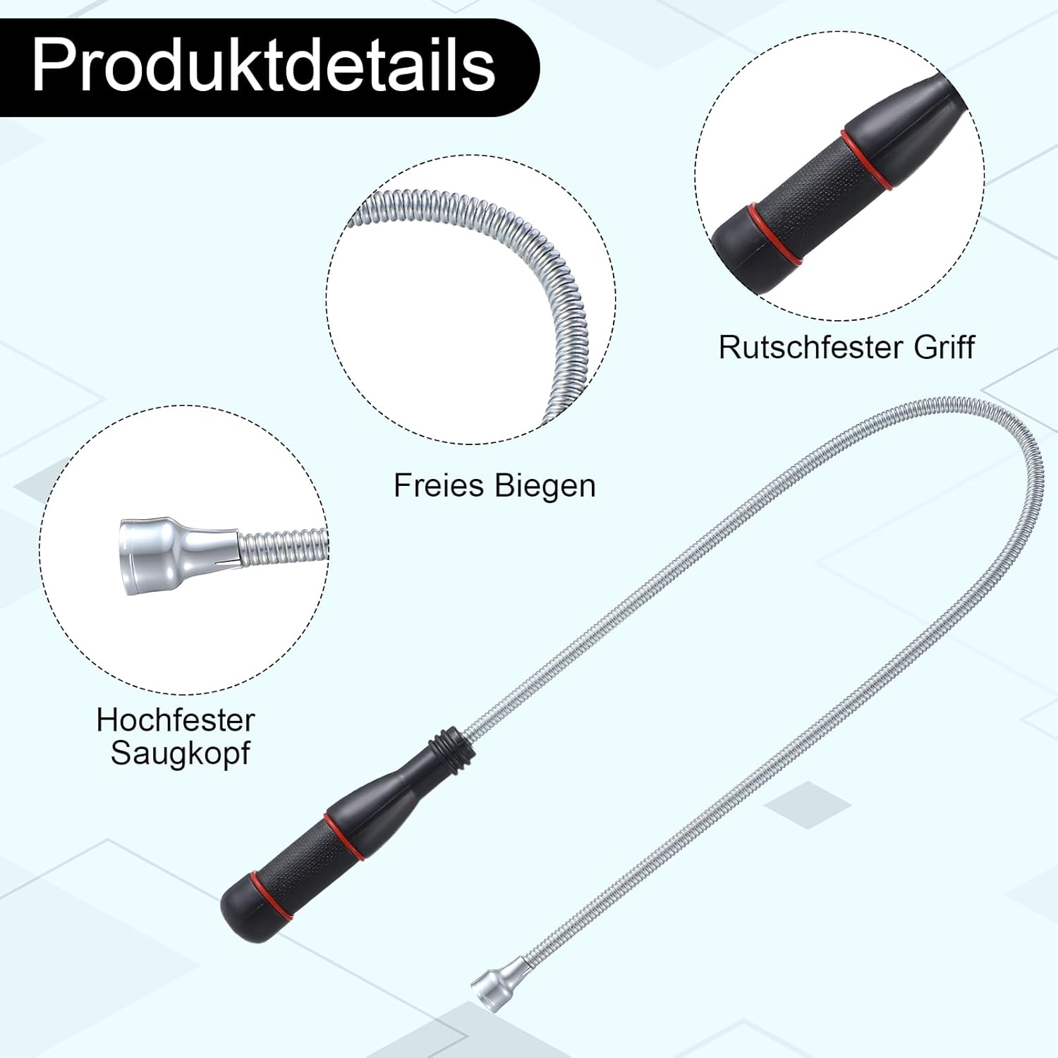 Thumbnail 2 de saerryor 3-Pack Telescopic Magnetic Pickup Tools with Pocket Clip – Flexible, Extendable Retrieval Set