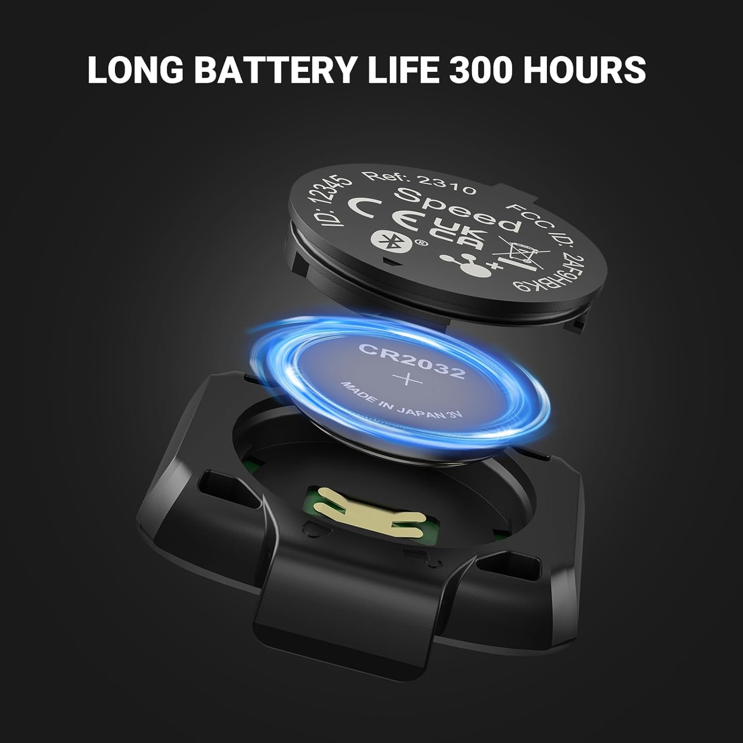 Detalle 1 de CooSpo BK9 Cadence & Speed Sensor (Bluetooth 5.0 + ANT+), IP67 waterproof wireless bike speed/cadence tracking