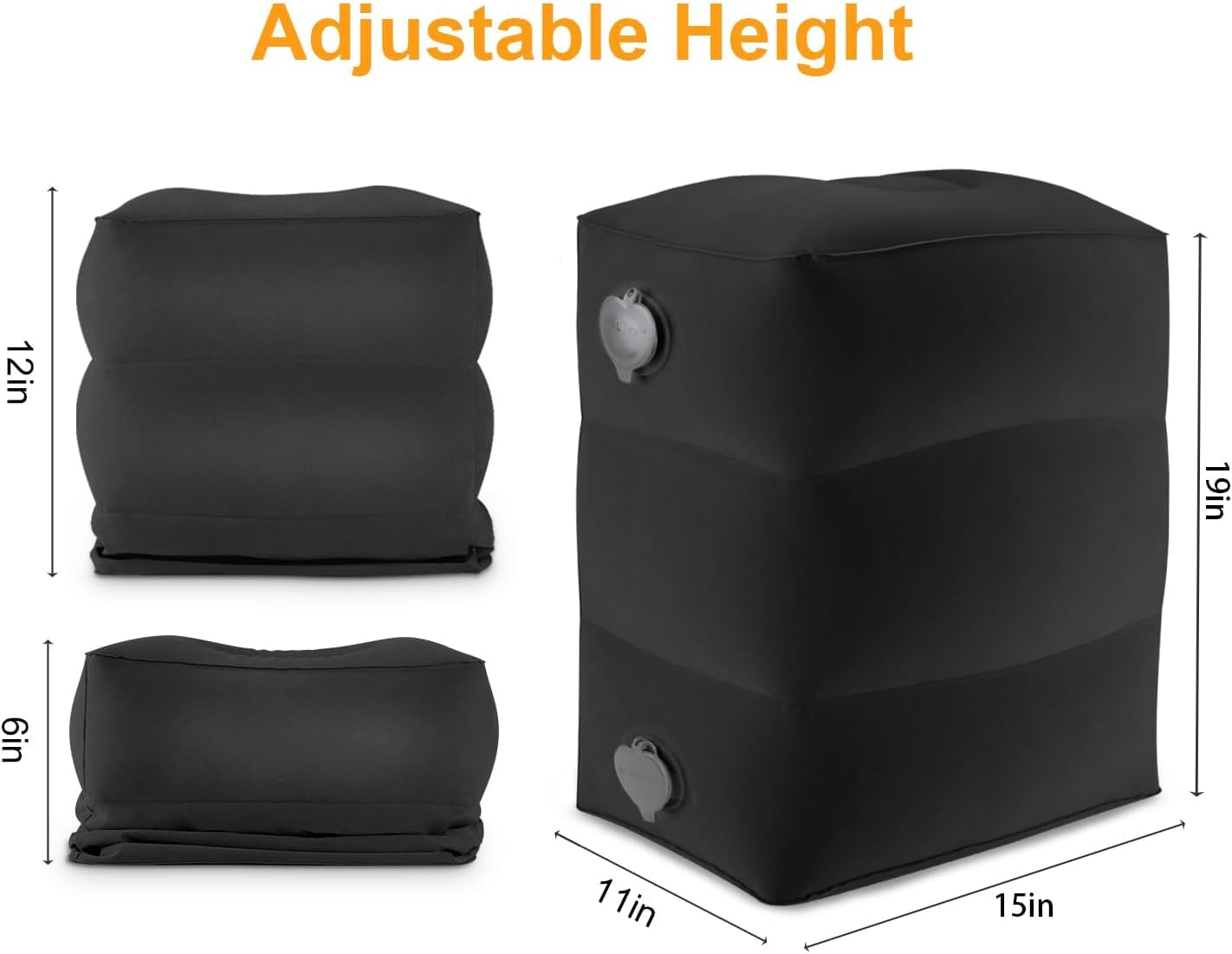 Detalle 2 de Maliton Airplane Footrest, Inflatable Travel Foot Rest for Kids – 2 Pack