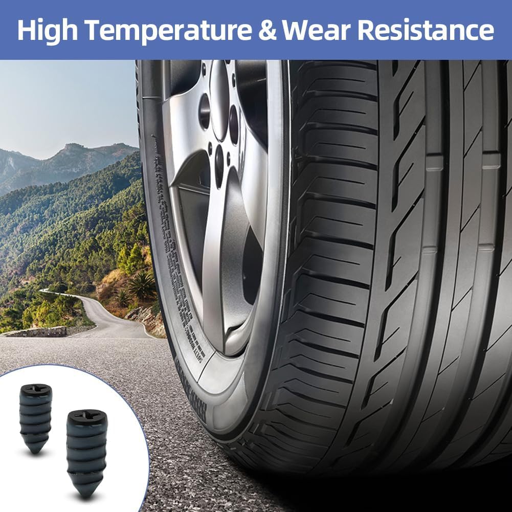 Detalle de Adiwo Clous en Caoutchouc – Kit réparation pneu 16 pièces + tournevis