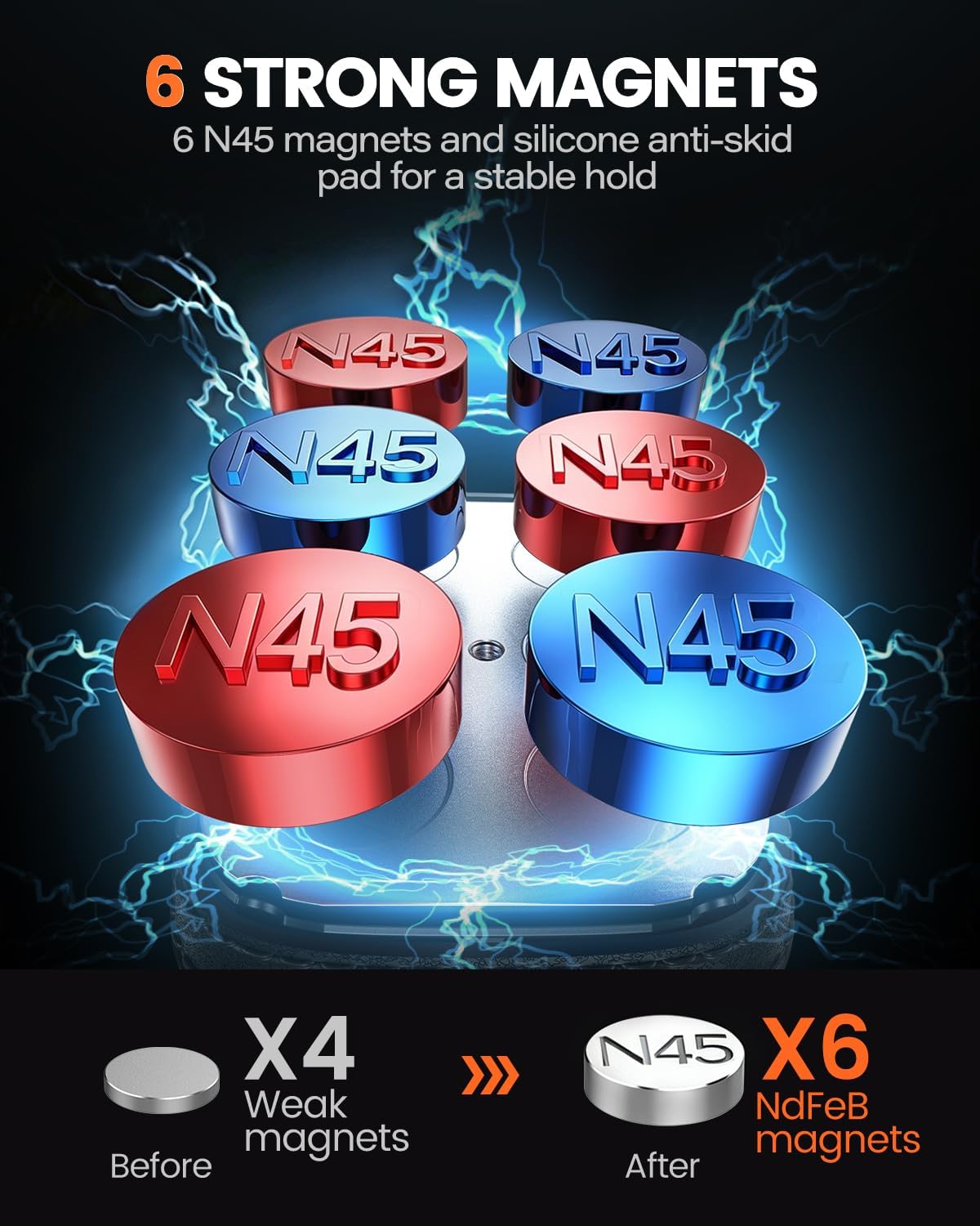 Detalle 2 de APPS2Car Magnetic Phone Mount 2 Pack