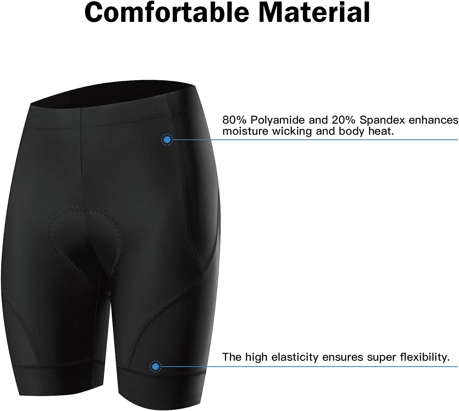 Thumbnail 1 de NOOYME Radlerhose Damen gepolstert – schnelltrocknend, elastisch und komfortabel