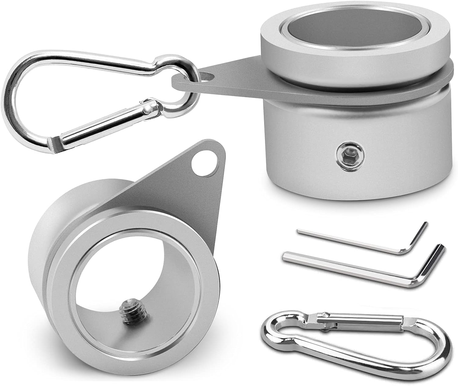Detalle de Anovo ring-p Flagpole Rings, 360° Rotating Aluminum Alloy, 2-Pack