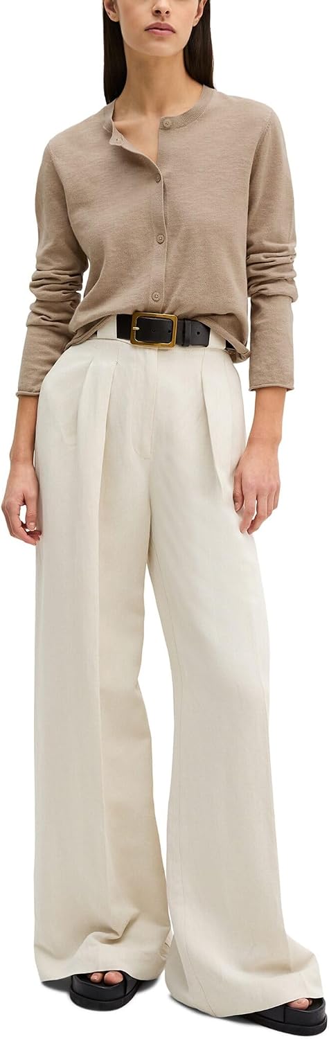 Detalle de Marc O'Polo Slub-Cardigan Regular aus Organic Cotton-Leinen-Mix