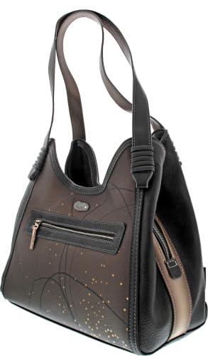 Detalle 2 de Anekke Dreamverse Wings 3-compartment Shoulder Bag Darkbrown