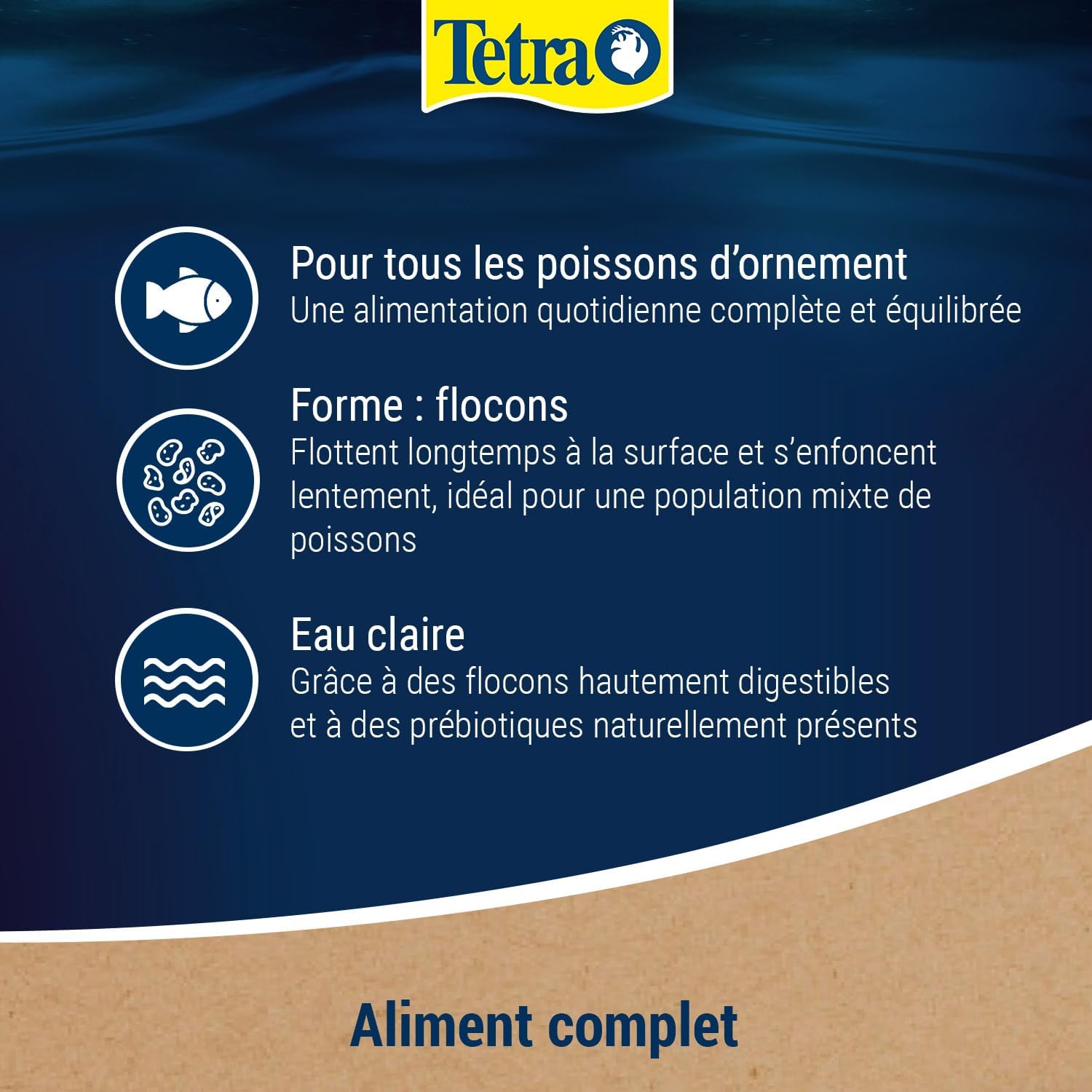 Detalle de TetraMin Flakes Nutri Evolution — Aliment complet en flocons pour poissons tropicaux (500 ml, boîte PET recyclé)