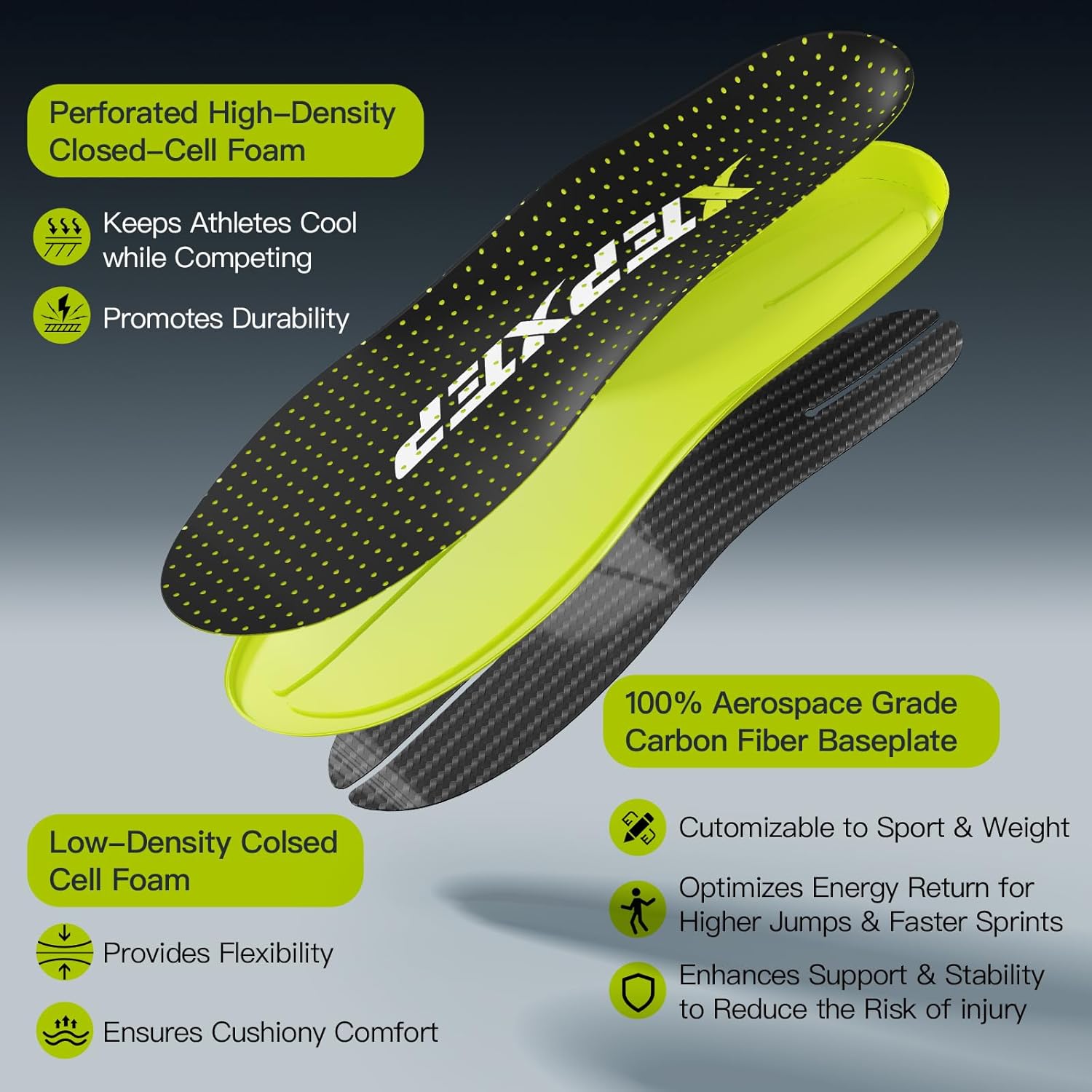 Thumbnail 2 de 2026 Sport Carbon Fiber Performance Insoles – Customized Inserts for Enhanced Jump, Speed, and Recovery