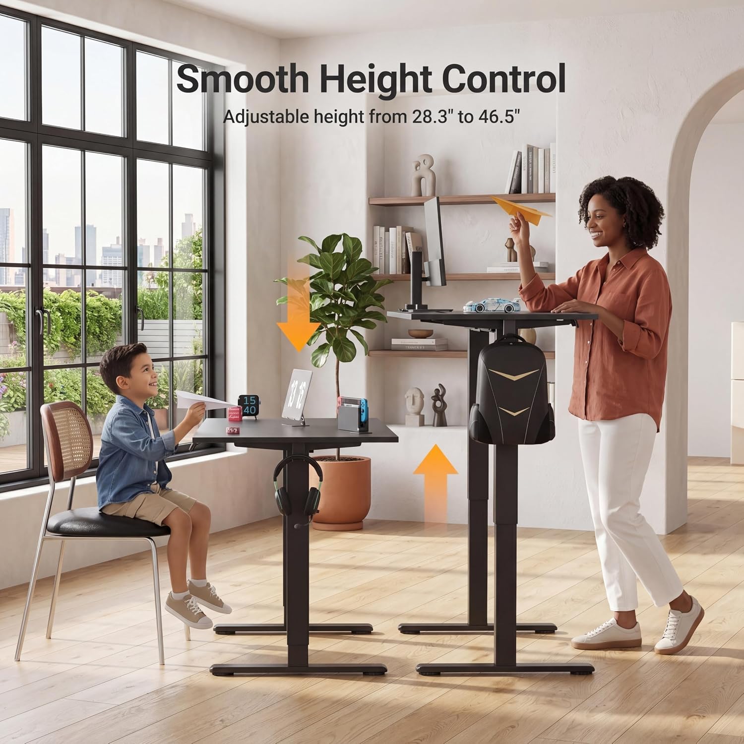 Detalle 2 de Claiks P1.01.001.0034 Electric Standing Desk, 32 x 19-Inch Black