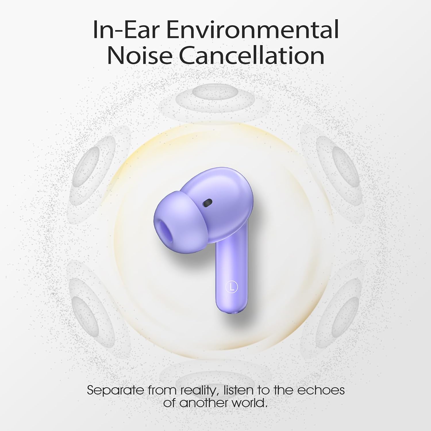 Detalle 2 de Wireless Earbuds with Bluetooth 5.4, 4‑Mic ENC Noise Cancelling, IPX7, 46h Playtime, 3D Bass – Purple