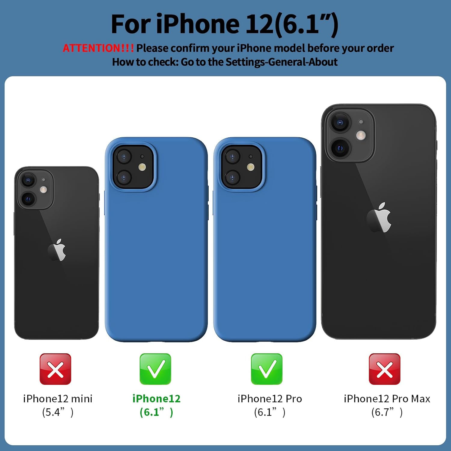 Detalle 2 de TAXXOE iPhone 12 silicone case, 6.1in