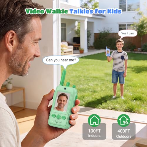 Thumbnail 1 de GREENKINDER Walkie Talkie para Niños (Set de 2) con videollamada y alcance de 400 m