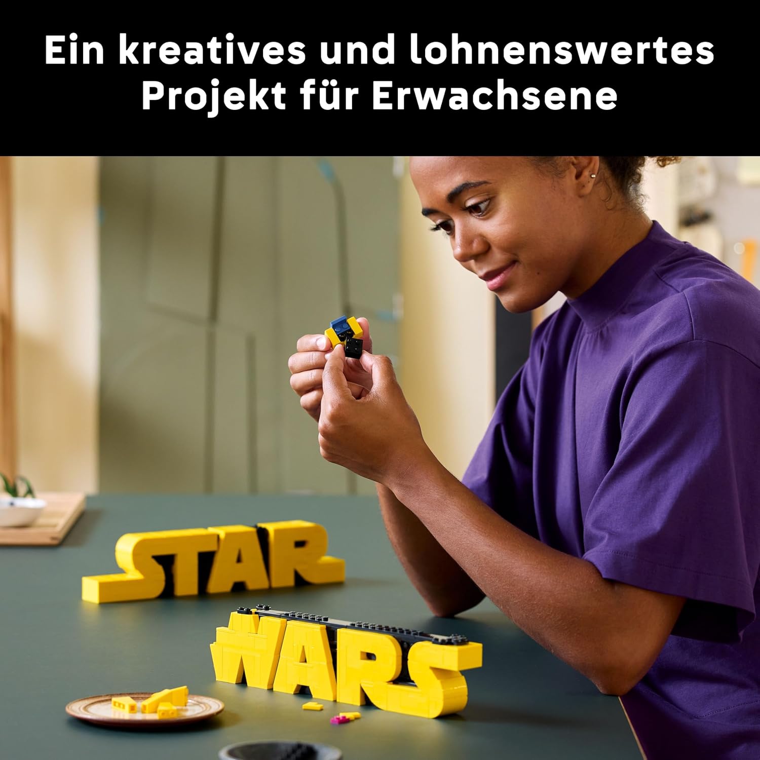 Detalle de LEGO Star Wars 75407 Logo aus Steinen – Ausstellungsstück für Erwachsene