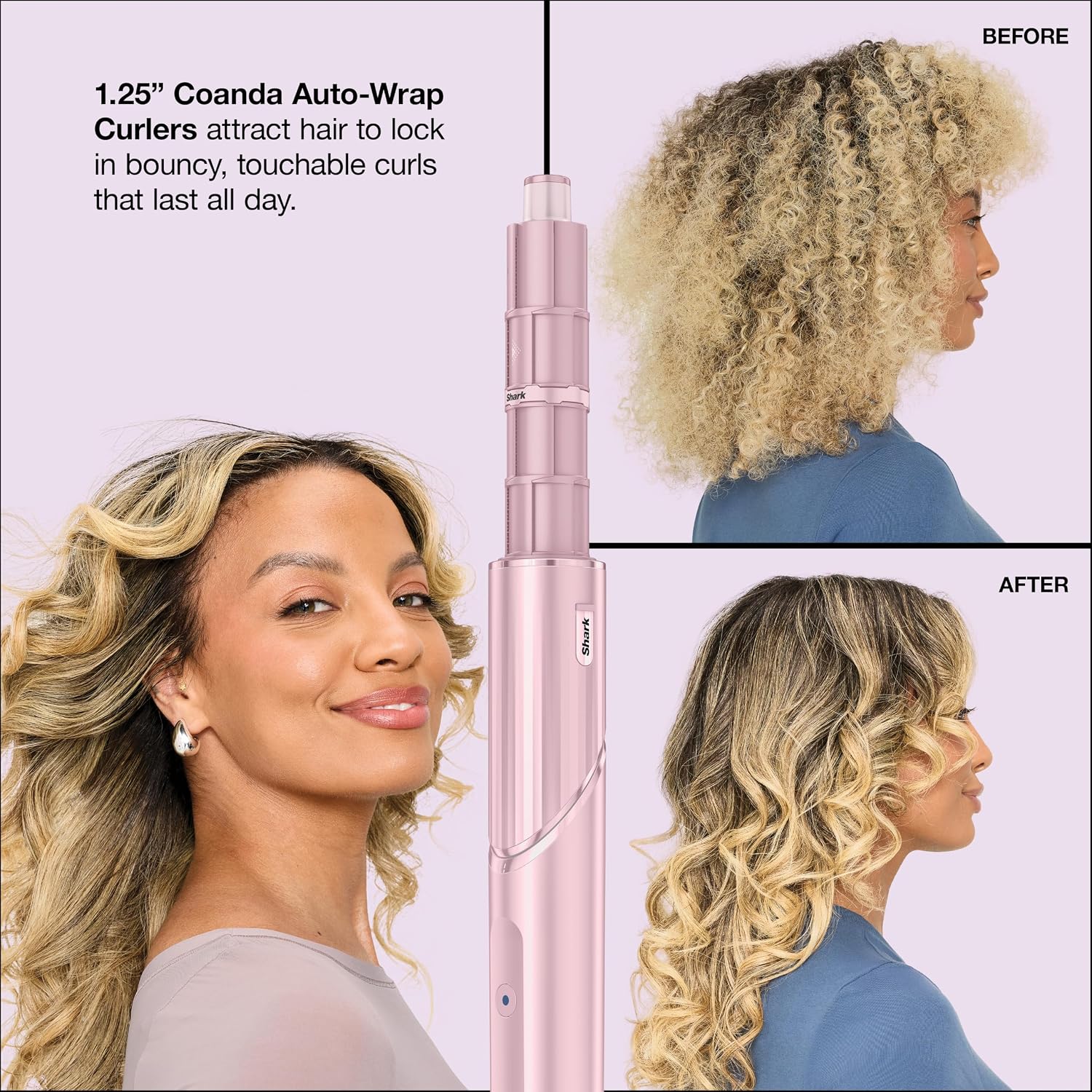 Detalle de Shark FlexStyle HD431PK2 Air Styling & Drying System, Blush, 4 Heat/3 Airflow Settings