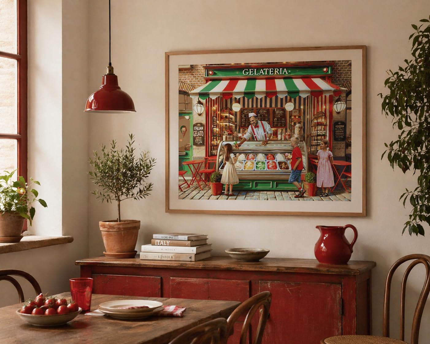 Detalle de Schipper måla efter siffror – italienska glassbrädor, 40 × 50 cm