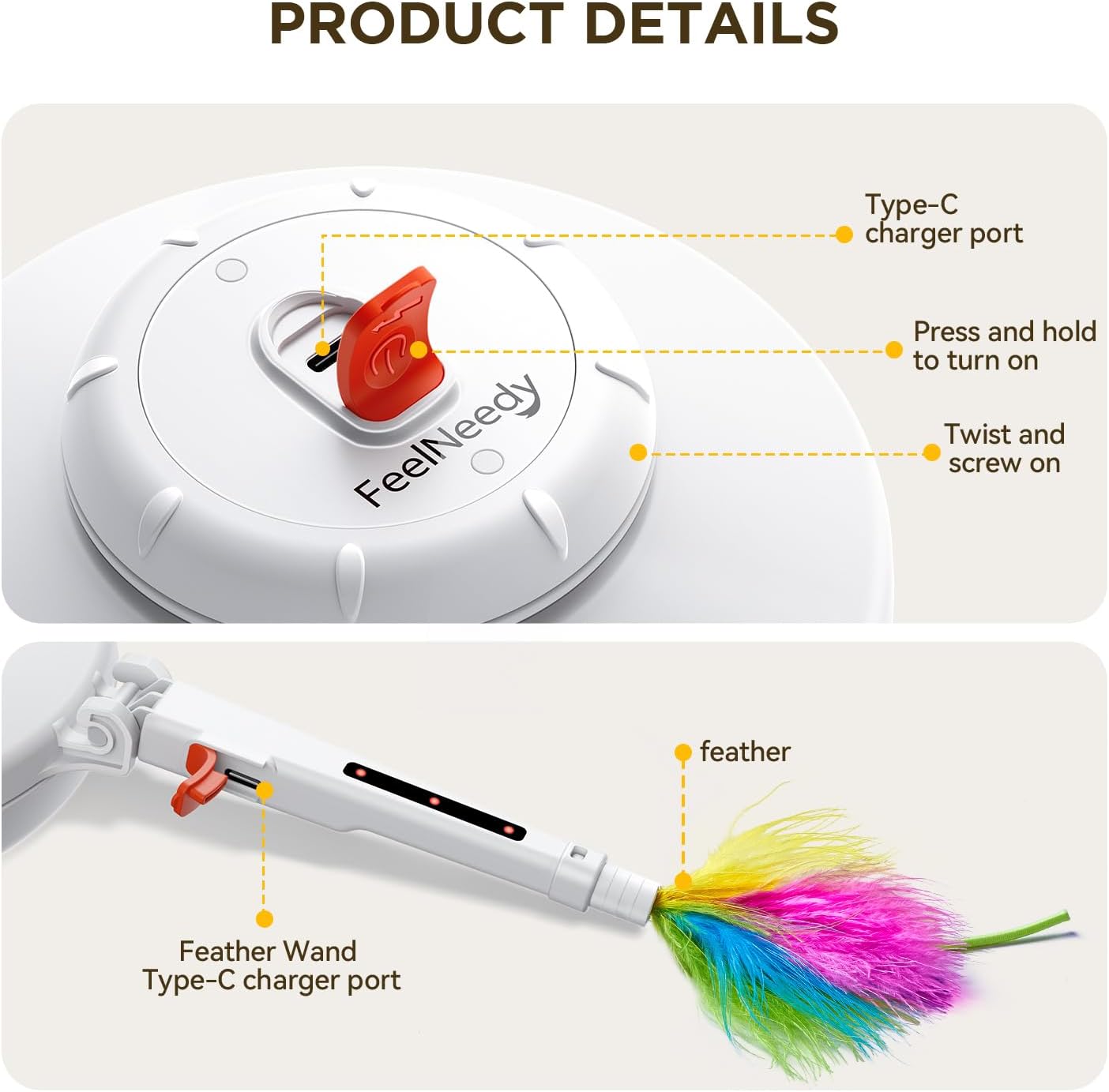 Thumbnail 6 de FEELNEEDY interactive cat toy LED red dot