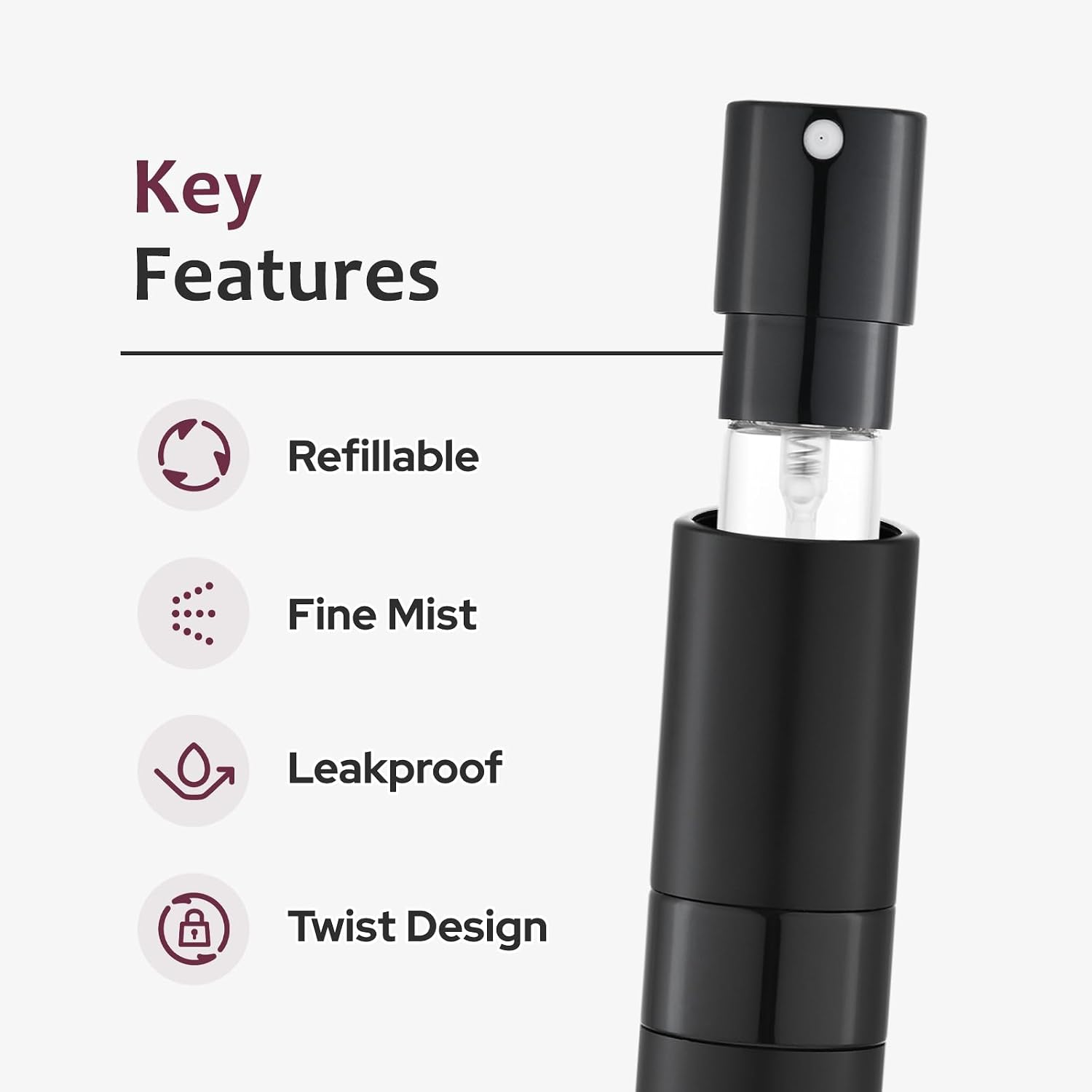Detalle 1 de LISAPACK 8ml Atomizer Perfume Spray Bottle for Travel