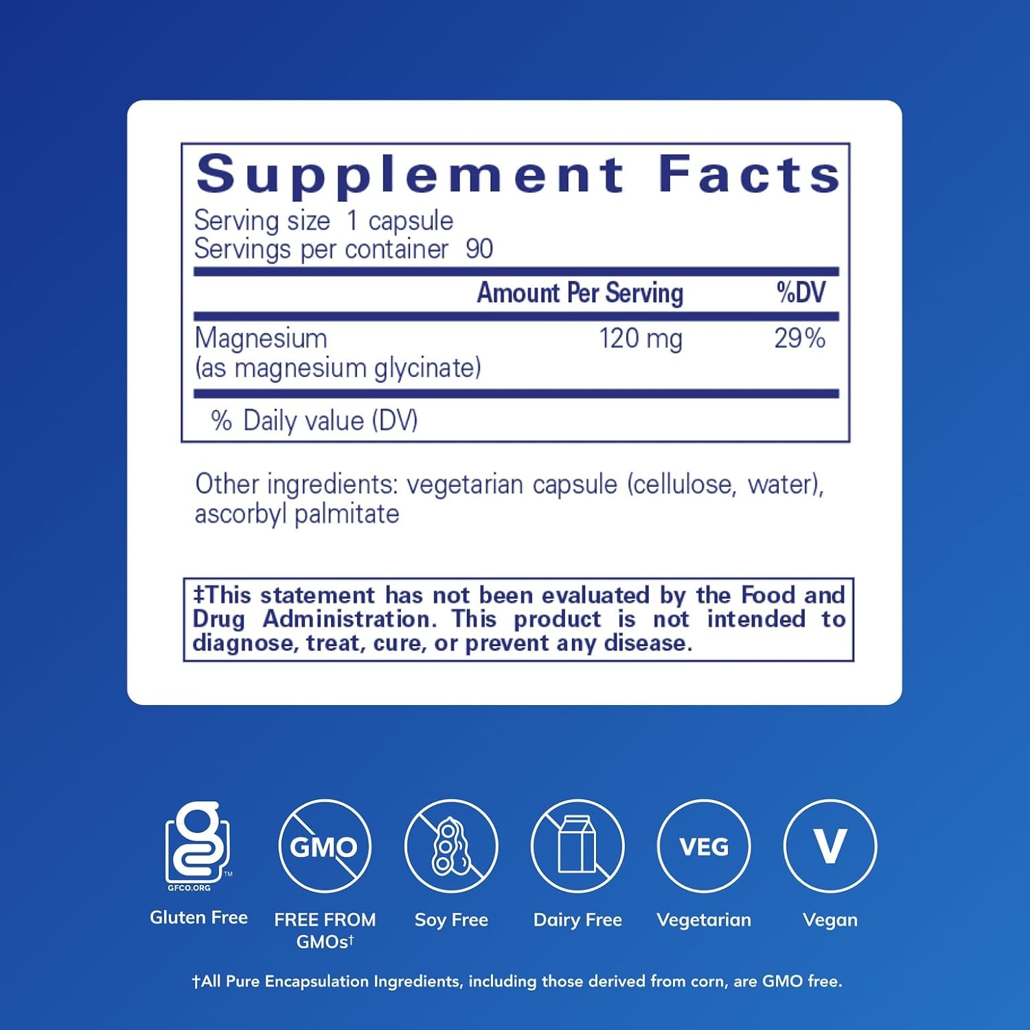 Detalle de Pure Encapsulations Magnesio | Energía y Función Muscular, 90 cápsulas vegetales
