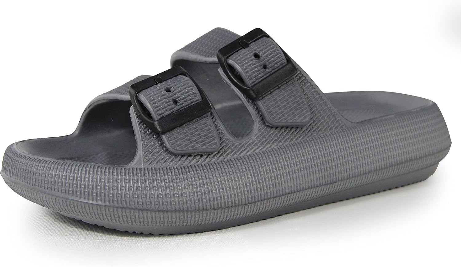 Detalle de BenSorts Pillow Slide Sandals with Adjustable Buckles and 1.57-inch Sole