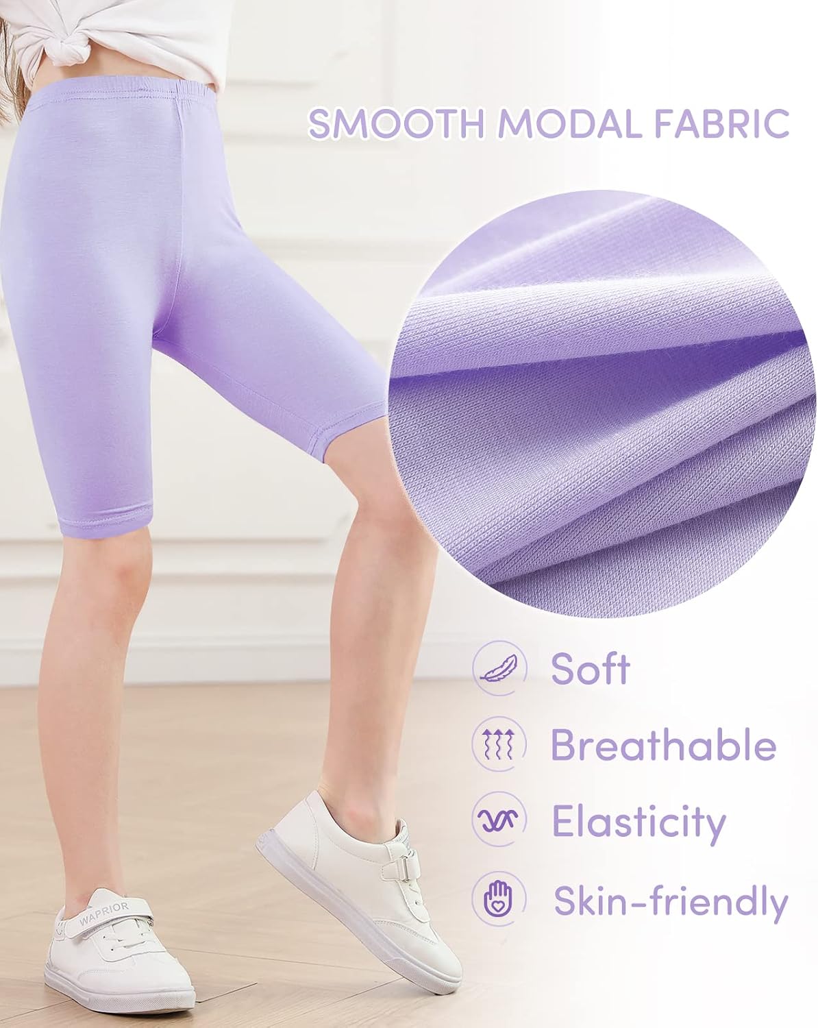Thumbnail 3 de Adorel Leggings Corti Bambina confezione 4