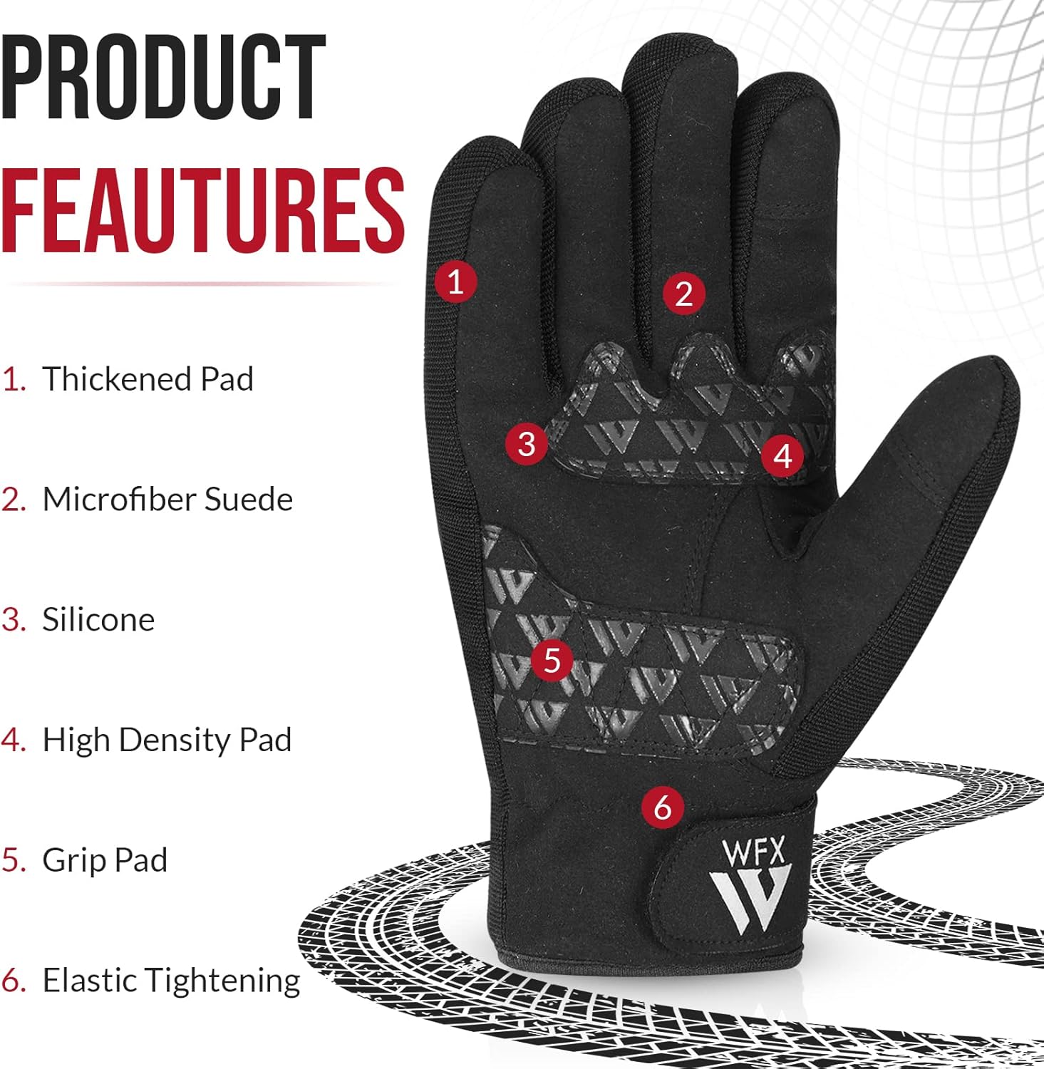 Detalle de WFX Premium Heavy Duty Winter motorcycle gloves
