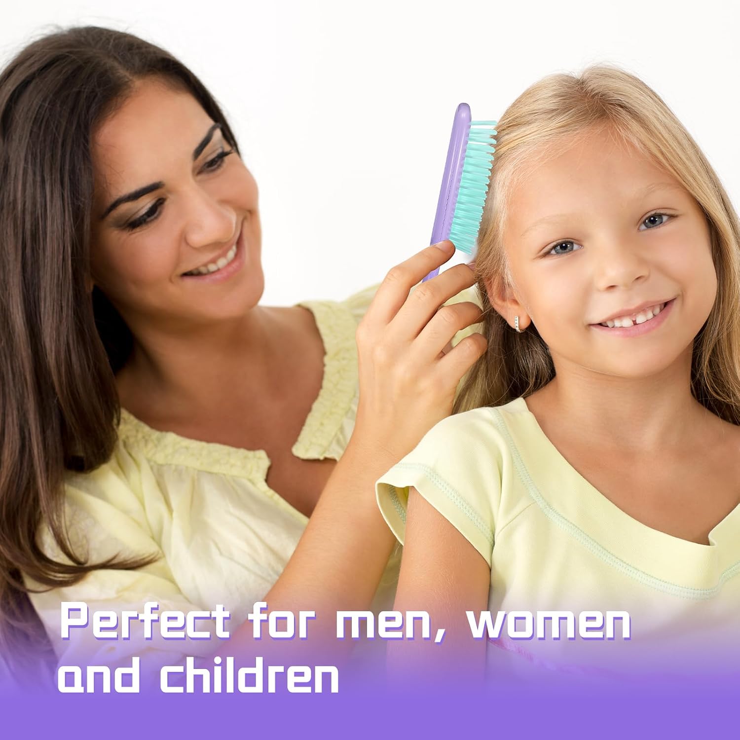 Detalle 2 de LORSEX Haarbürste 2er Pack – Entwirrbürste für Naturhaar, rosarot + hellgrün