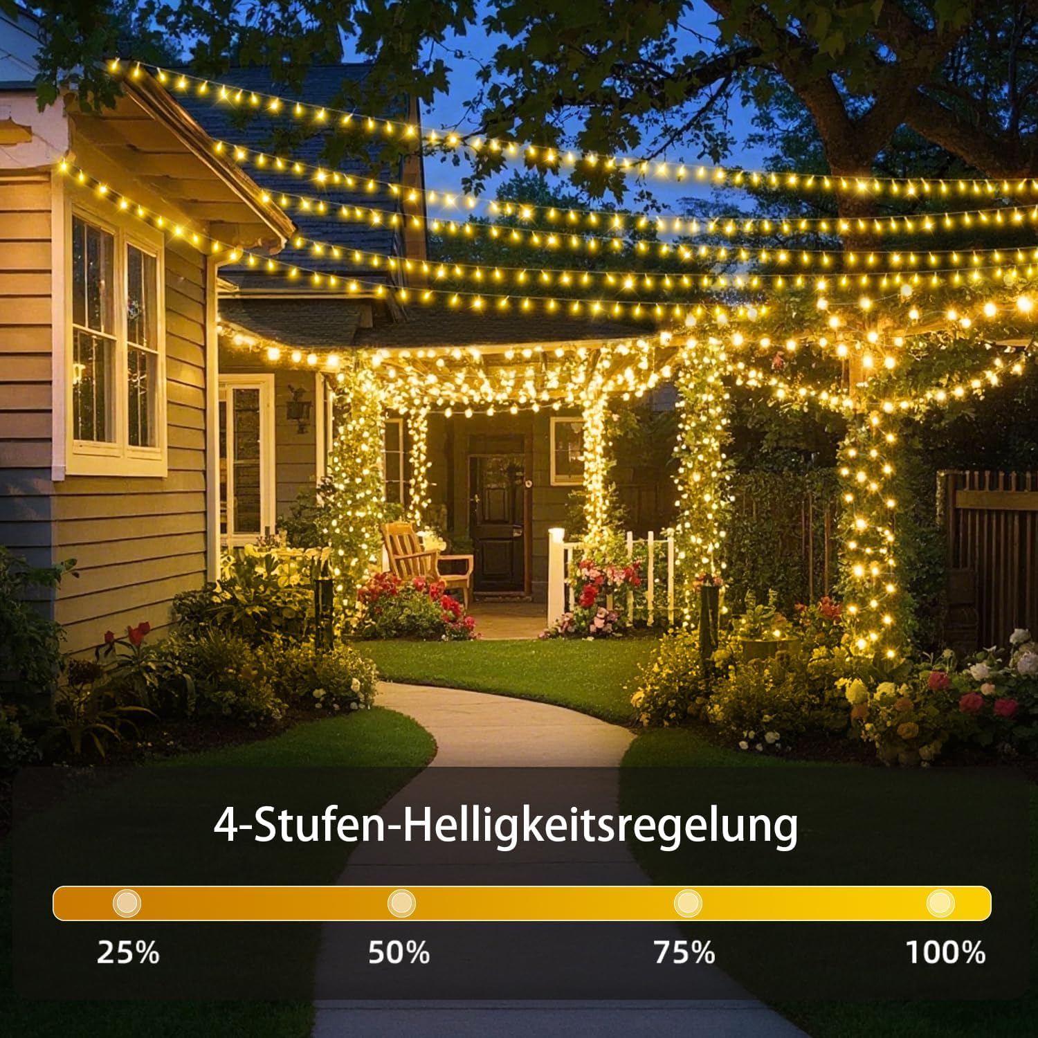 Thumbnail 6 de JXLEDAYY 1200 LED Lichterkette für außen – 36 m Outdoor-Lichterkette mit Timer & Fernbedienung (Warmweiß)