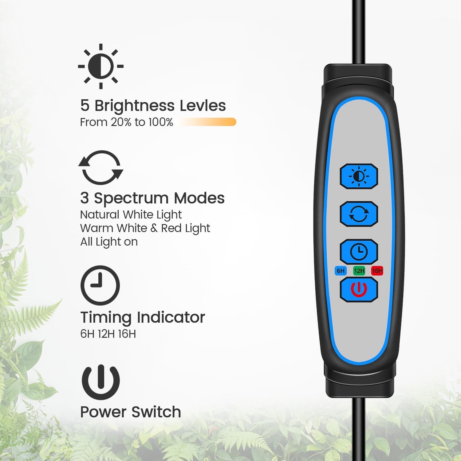 Thumbnail 6 de Garpsen ZY-M10B Clip-On Grow Light, 52 LEDs, 6000K Full Spectrum