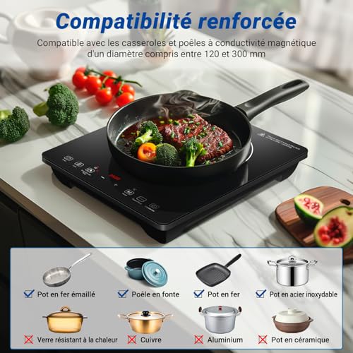 Thumbnail 6 de AMZCHEF Plaque à Induction 3500W à double anneau — contrôle précis et sécurité renforcée