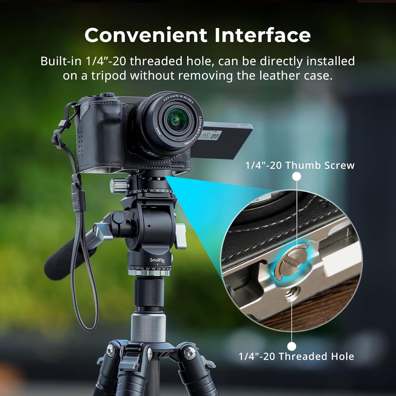 Thumbnail 3 de SMALLRIG Sony ZV-E10 II Leather Case with Wrist Strap