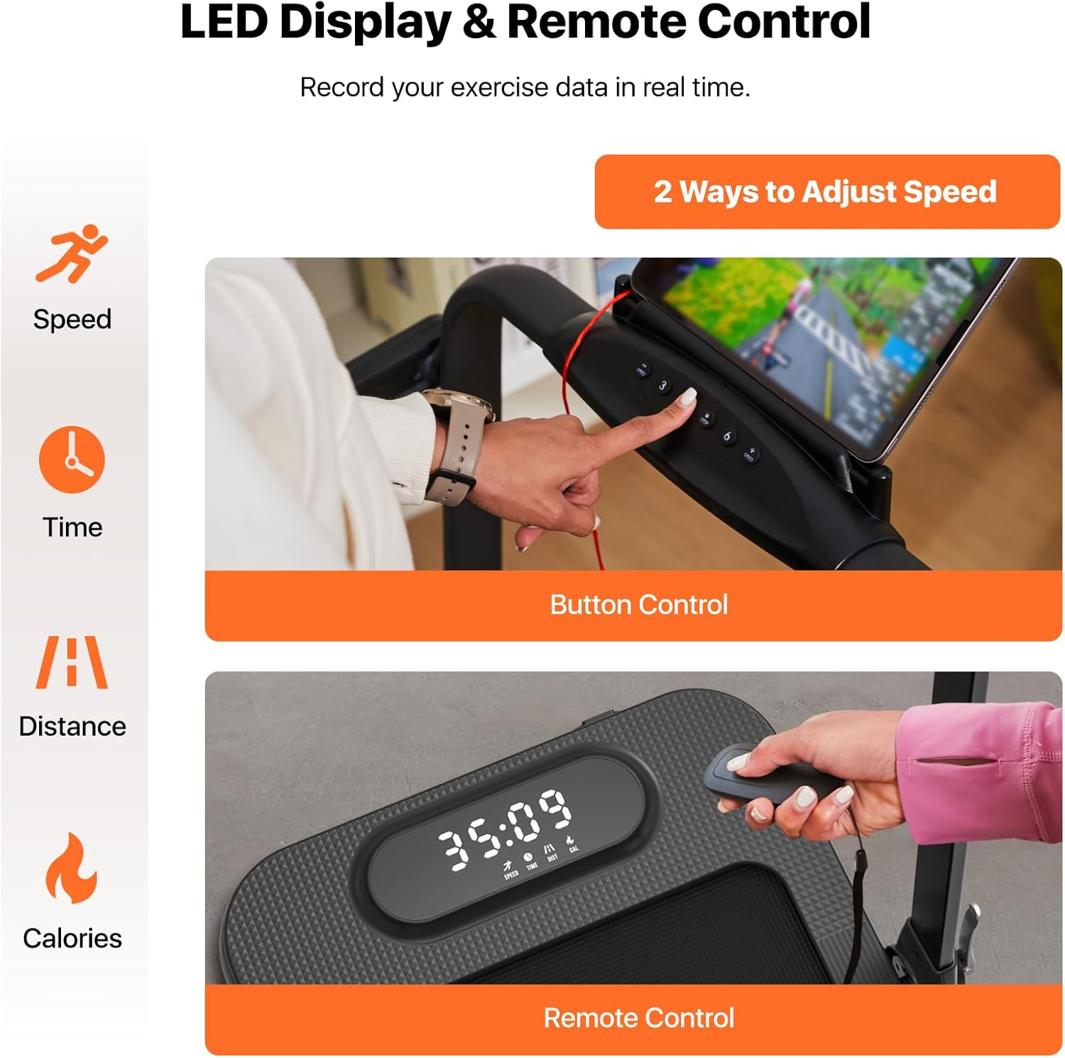 Detalle de Mobvoi Home Treadmill SE 3-in-1 Incline Folding Walking Pad with AI Coaching and Remote Control