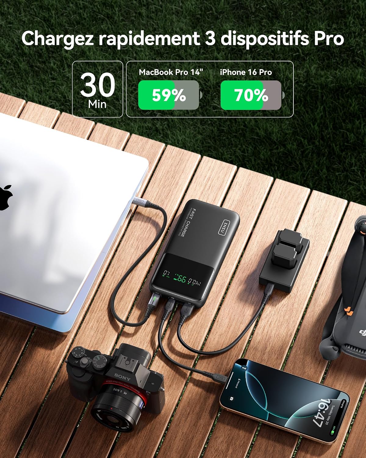 Detalle 2 de INIU 140W Power Bank 27000mAh