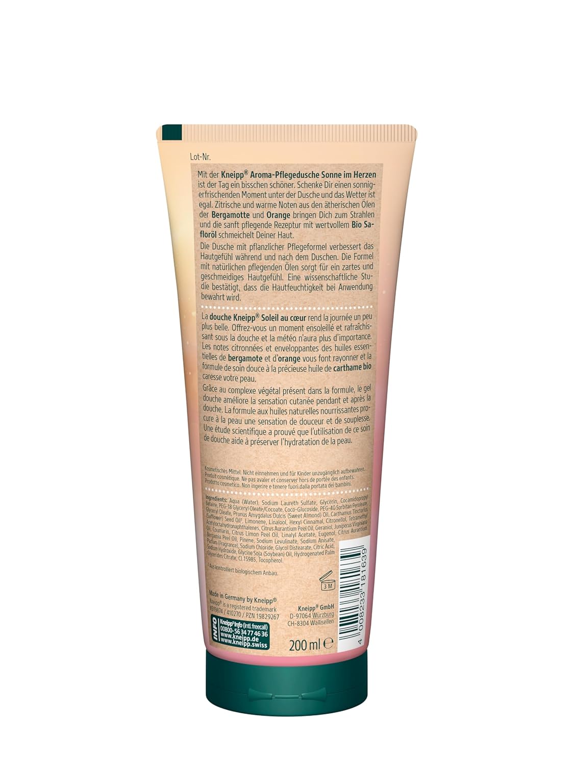 Thumbnail 2 de Kneipp Aroma-Pflegedusche „Sonne im Herzen“ Multipack (6 x 200 ml) mit Orange, Bergamotte & Bio Safloröl