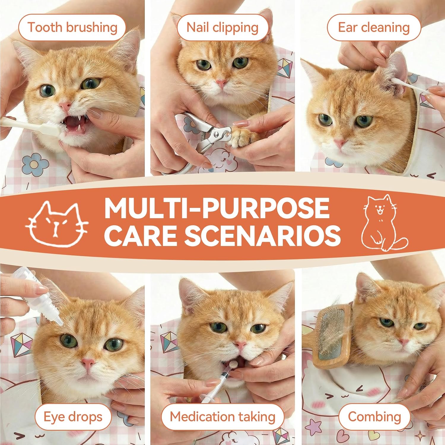 Detalle de BFNN Cat Grooming Wrap, XL