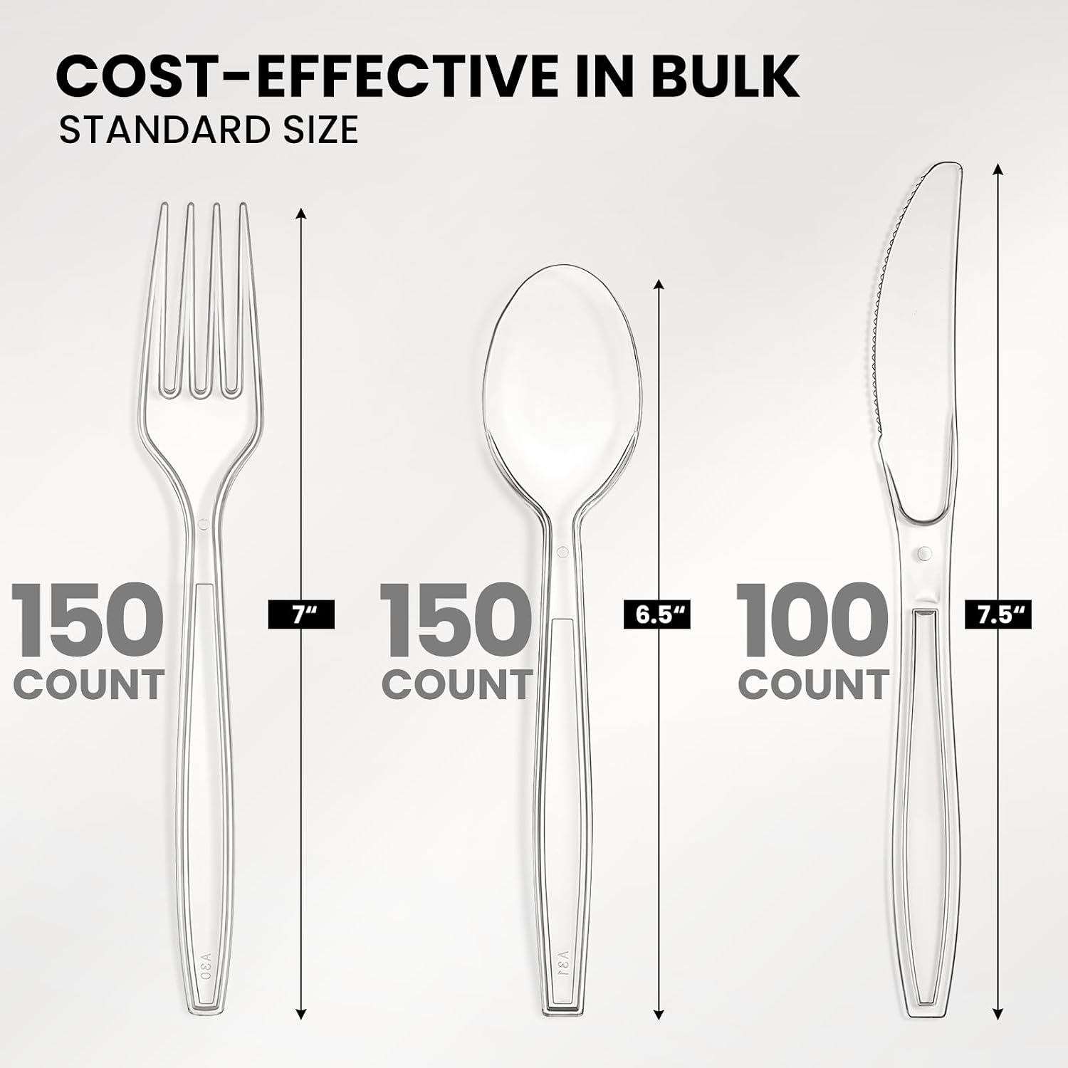 Thumbnail 1 de 400 Count Heavy Duty Plastic Silverware 🍴