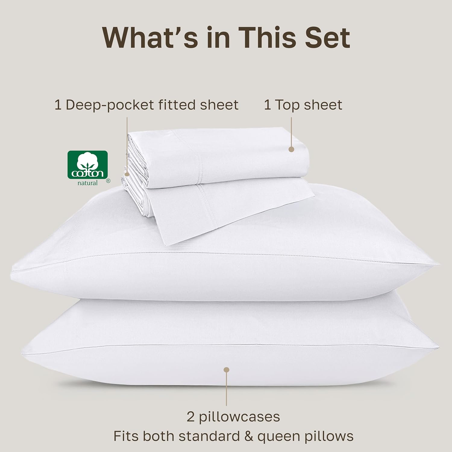 Thumbnail 3 de California Design Den Luxury 800-Thread-Count 100% Cotton Sateen Queen Sheet Set (Deep Pockets, White)