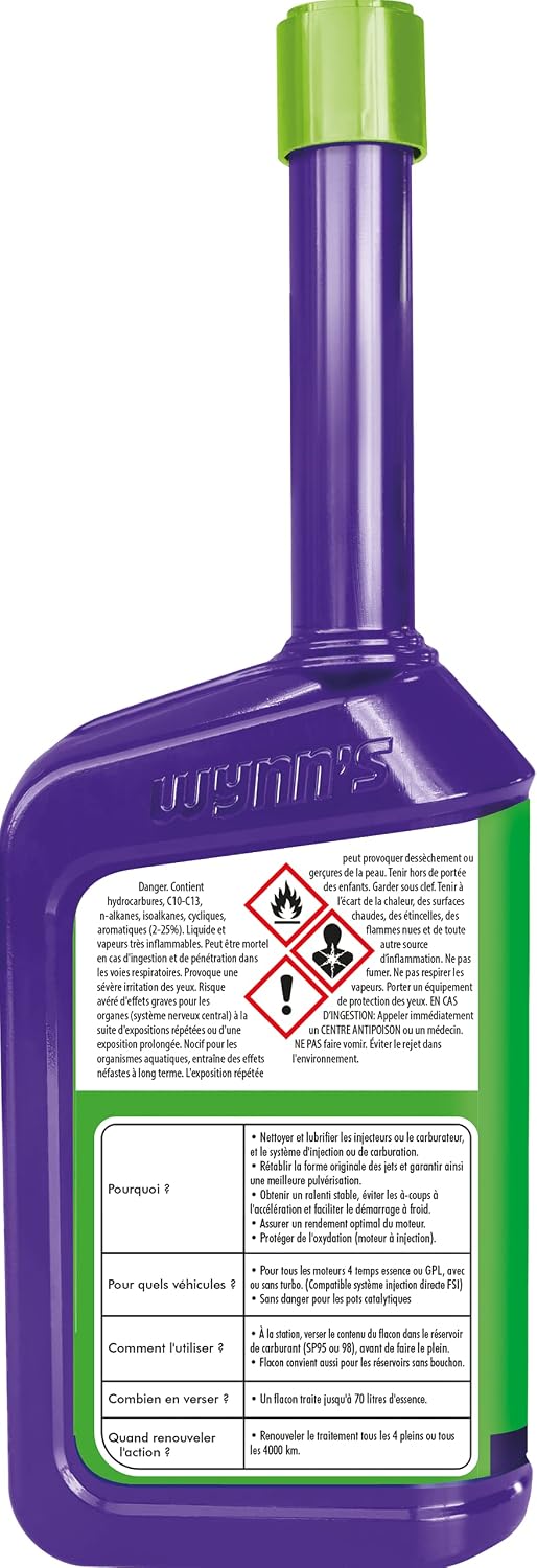 Detalle 2 de Wynn's Je Nettoie Les Injecteurs et Le Carburateur Essence – Pulvérisation optimale du Carburant, 500 ML