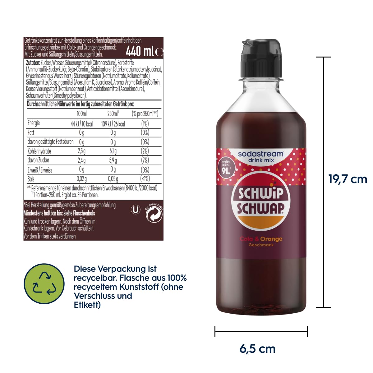 Thumbnail 1 de Sodastream drink mix Schwip Schwap – 4er Pack (4 × 440 ml), ergibt bis zu 9 L Fertiggetränk
