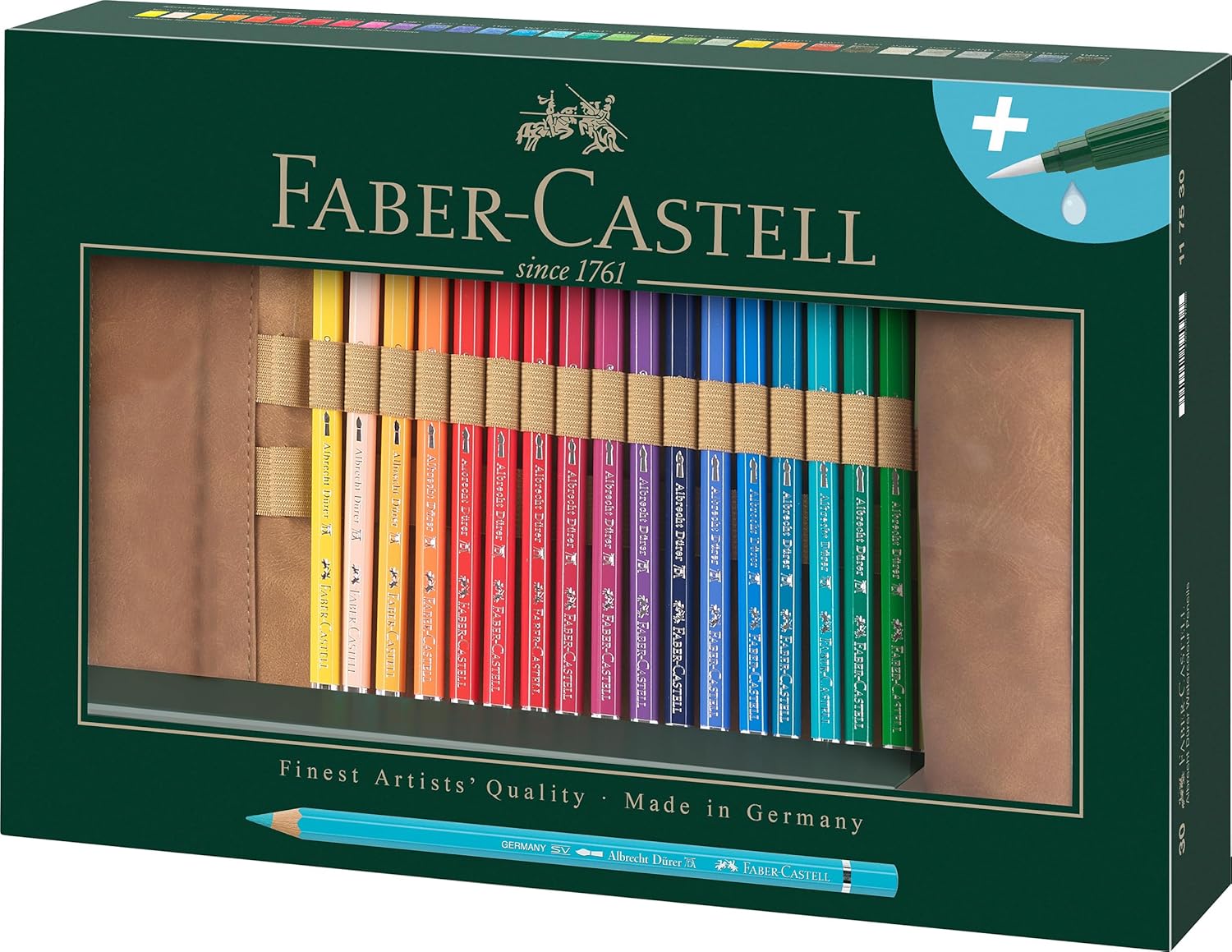 Detalle 2 de Faber-Castell Albrecht Dürer Aquarellstifte Set (60 Farben, 3,8 mm Minen) – wasserlösliche Aquarelleffekte