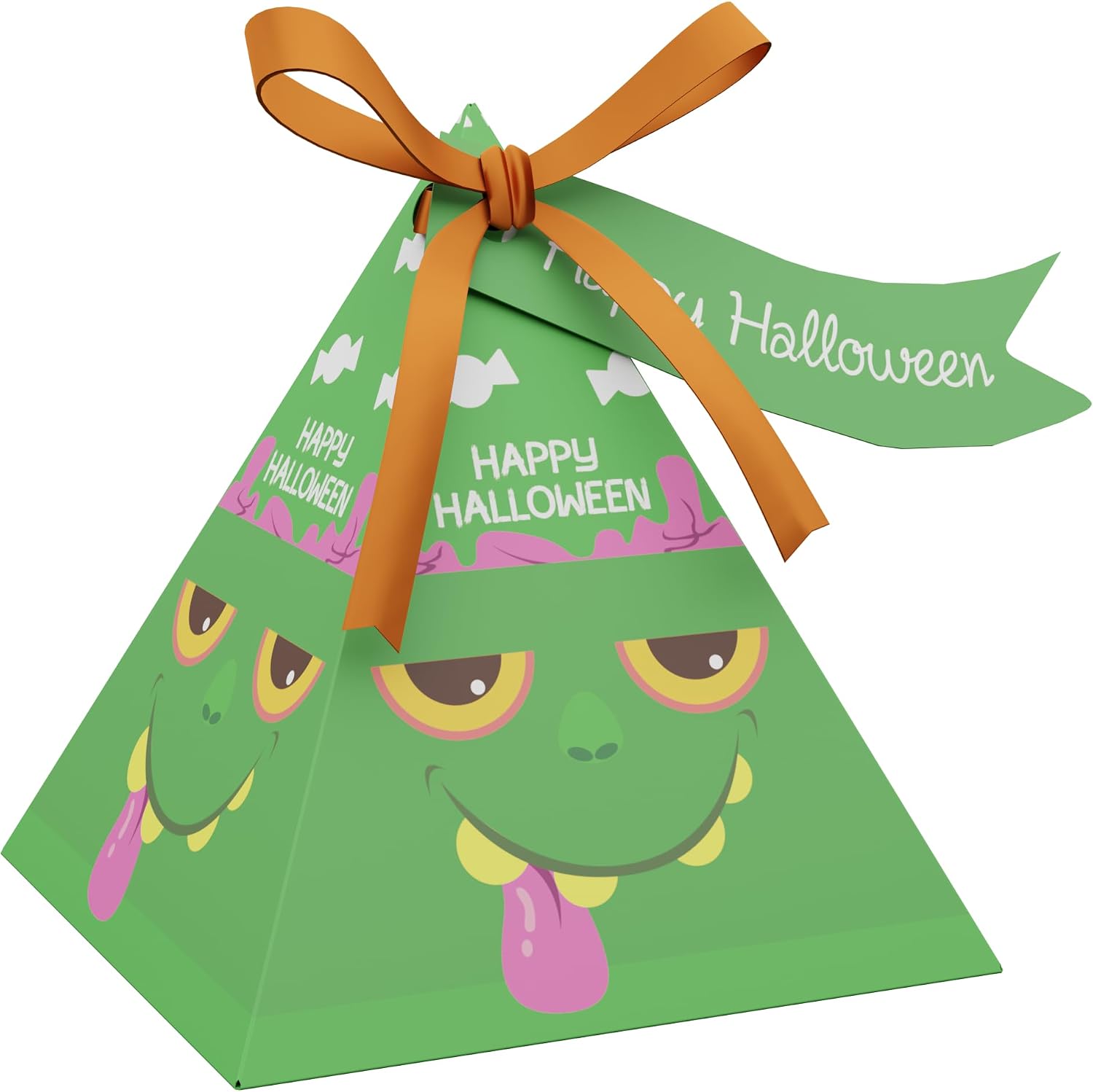 Detalle de Halloween Treat Boxes, 3.5-Inch Pyramid Set