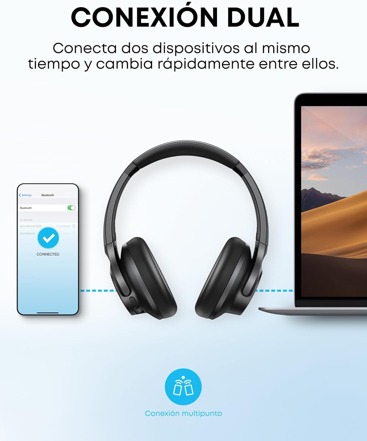 Thumbnail 6 de Soundcore Q20i cascos ANC 40 h